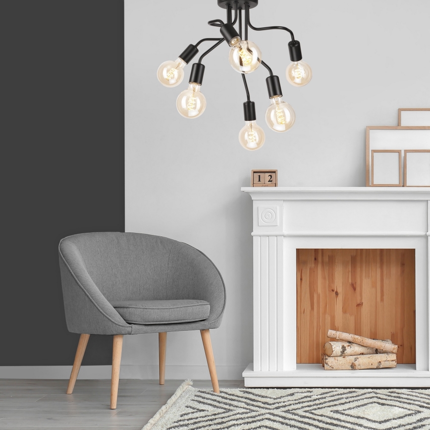 Hanglamp  HILDA 6xE27/60W/230V