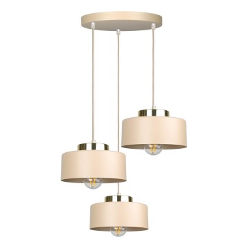 Hanglamp IGNIA met kabel 3xE27/60W/230V beige