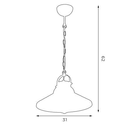 Hanglamp IRON 1 1xE27/60W zwart
