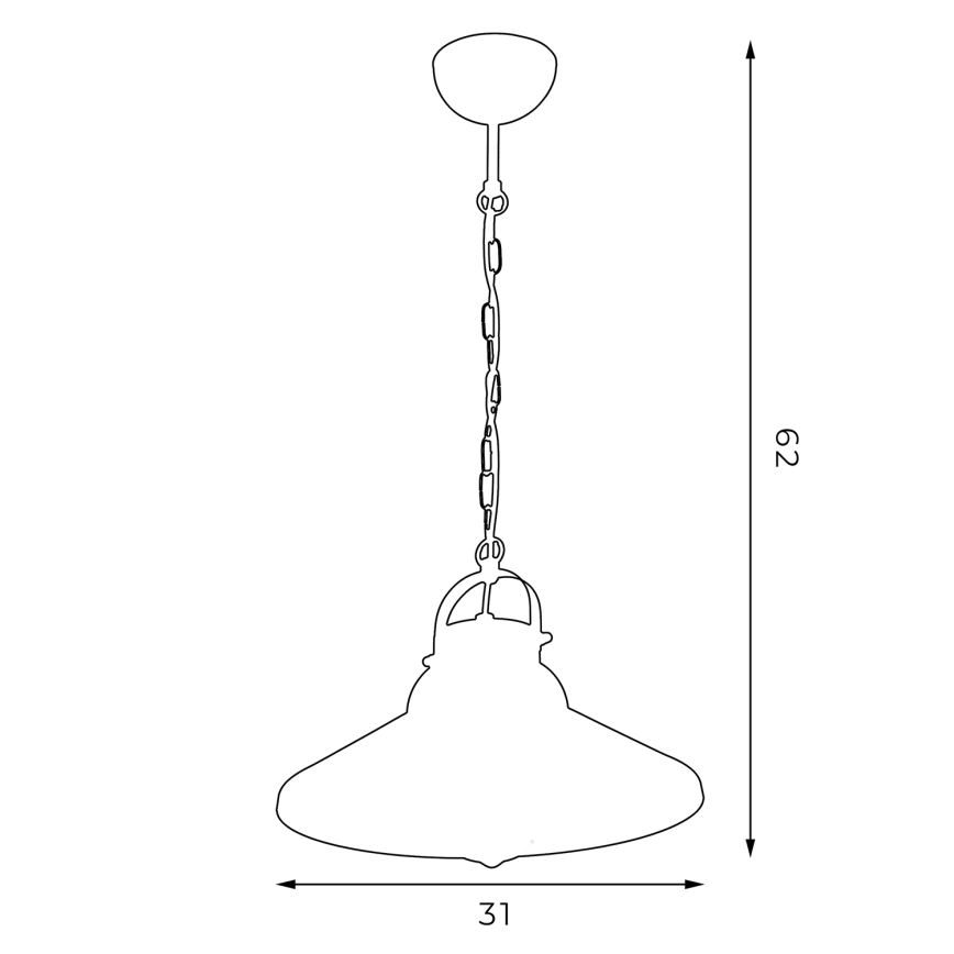 Hanglamp IRON 1 1xE27/60W zwart