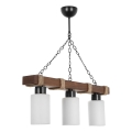 Hanglamp JASMIN 3xE27/40W/230V bruin/wit