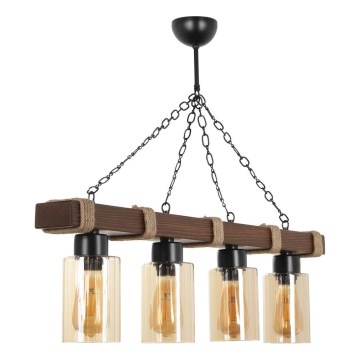 Hanglamp JASMIN 4xE27/40W/230V bruin/beige