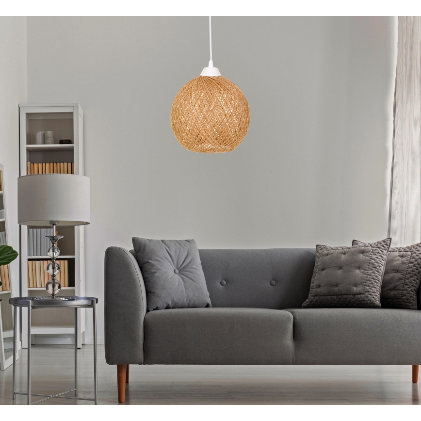 Hanglamp JUTE 1xE27/60W/230V beige