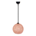 Hanglamp JUTE 1xE27/60W/230V roze