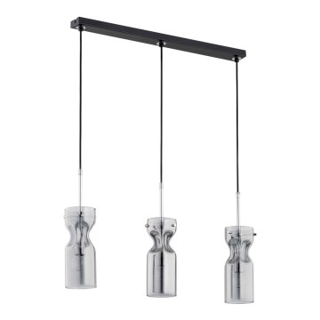 Hanglamp KAPRIS 3xE14/40W/230V zilver