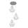 Hanglamp KARO 3xE27/15W/230V grijs