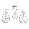 Hanglamp KARO 3xE27/15W/230V grijs
