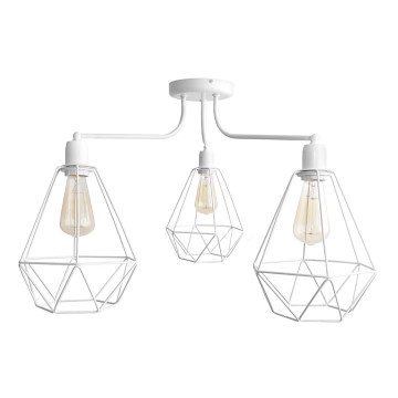 Hanglamp KARO 3xE27/15W/230V wit