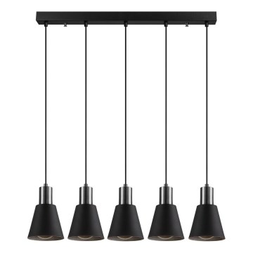Hanglamp KEM 5xE27/40W/230V zwart