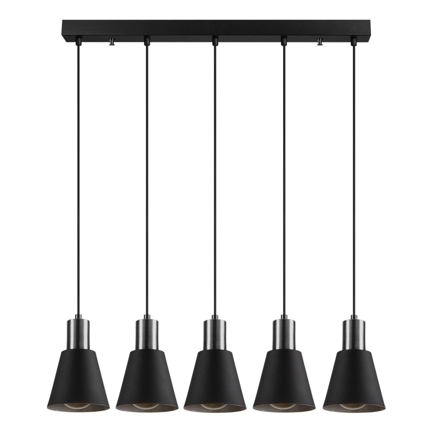Hanglamp KEM 5xE27/40W/230V zwart