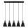 Hanglamp KEM 5xE27/40W/230V zwart