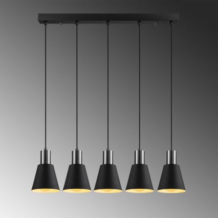 Hanglamp KEM 5xE27/40W/230V zwart