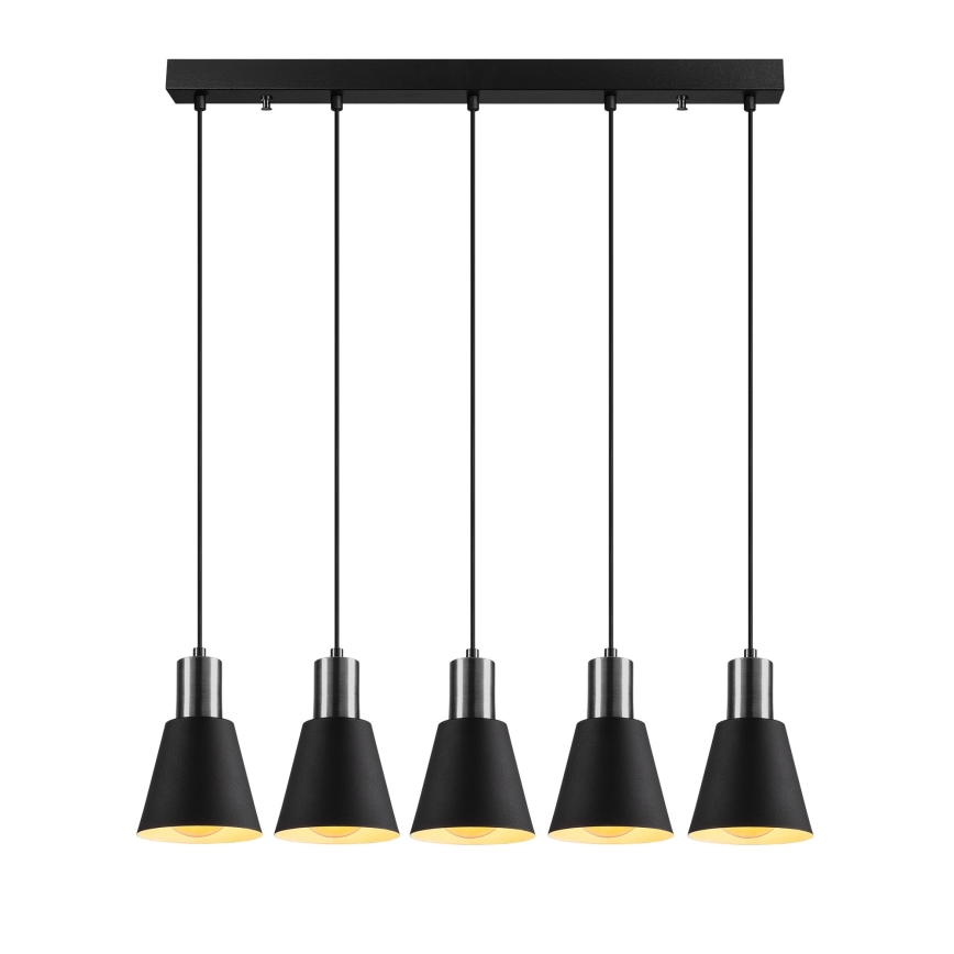 Hanglamp KEM 5xE27/40W/230V zwart