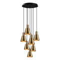 Hanglamp KEM 7xE27/40W/230V goud