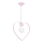 Hanglamp kinderkamer LOVE 1xE27/60W/230V lichtroze