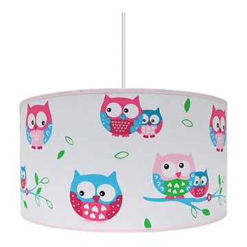 Hanglamp kinderkamer OWLS 1xE27/60W/230V wit