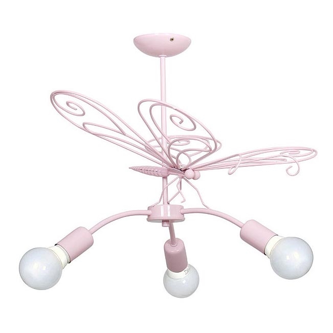 Hanglamp kinderkamer Vlinder 3xE27/60W roze