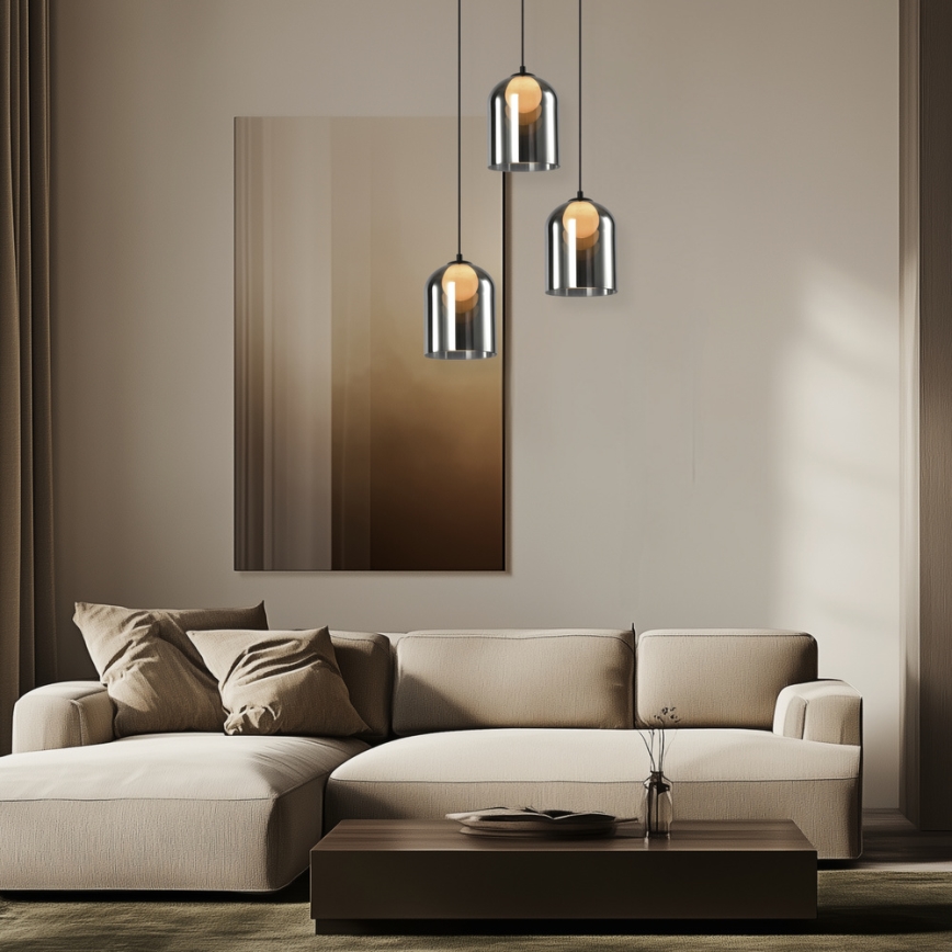Hanglamp KLEA 1xG9/15W/230V rookzwart