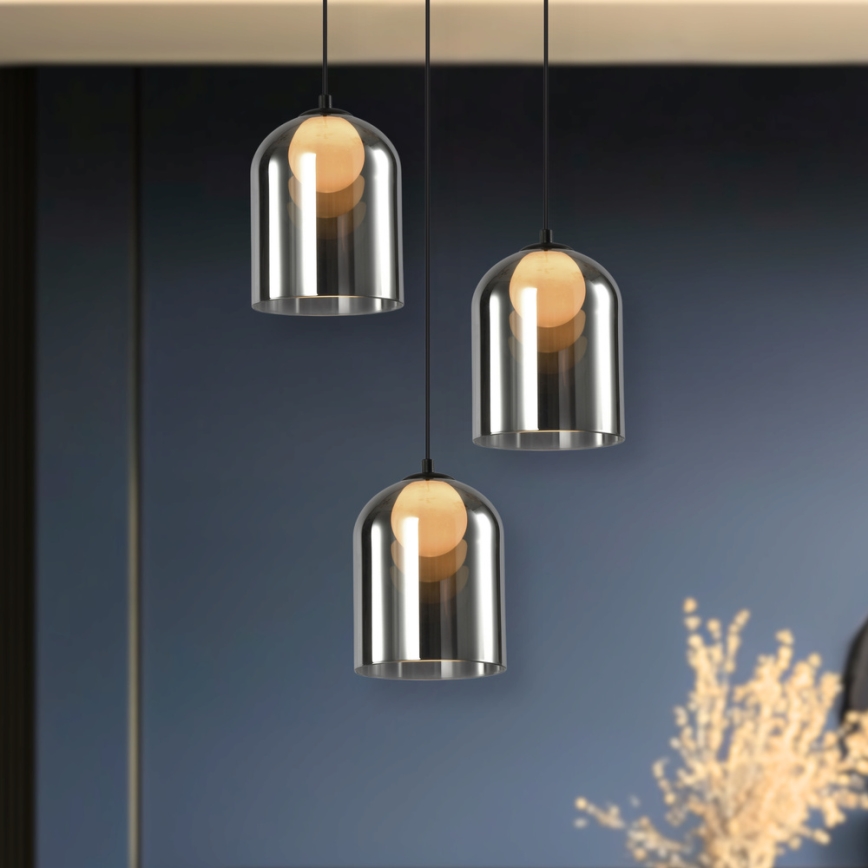 Hanglamp KLEA 1xG9/15W/230V rookzwart