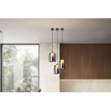 Hanglamp KLEA 1xG9/15W/230V rookzwart