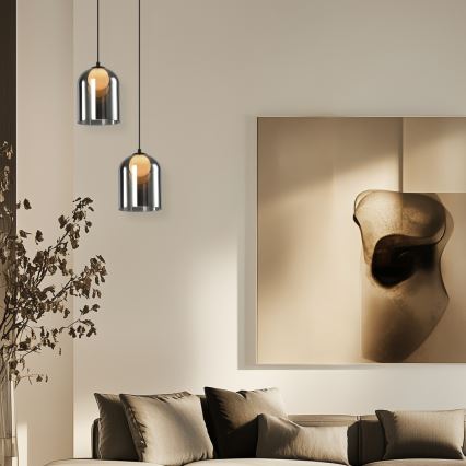 Hanglamp KLEA 1xG9/15W/230V rookzwart