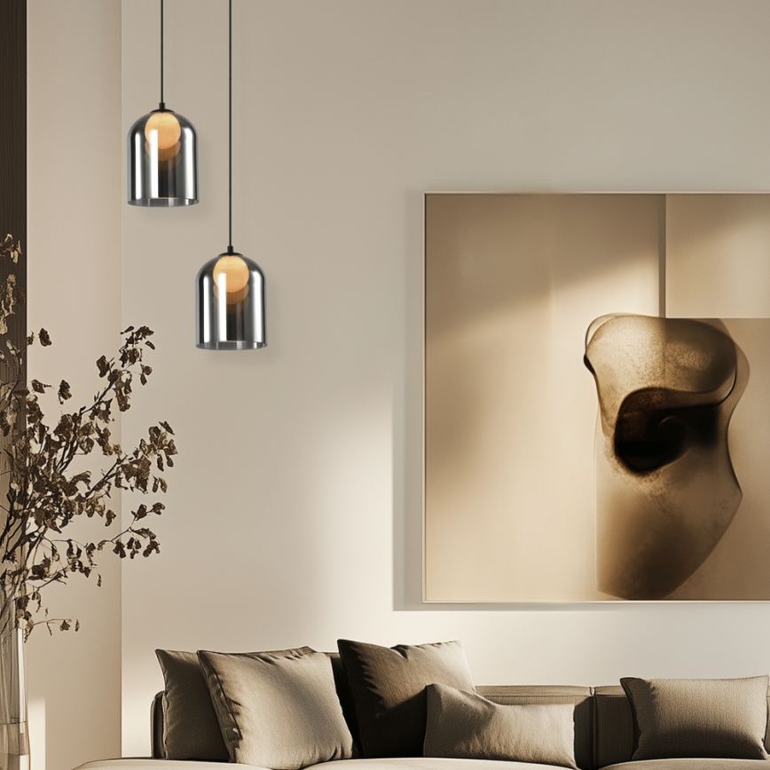 Hanglamp KLEA 1xG9/15W/230V rookzwart