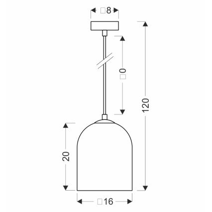 Hanglamp KLEA 1xG9/15W/230V rookzwart