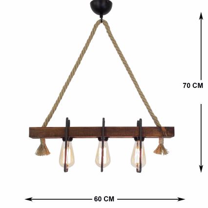 Hanglamp KUTUK 3xE27/40W/230V den