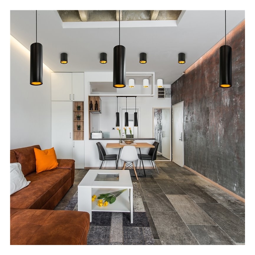 Hanglamp LATI 1xGU10/8W/230V zwart