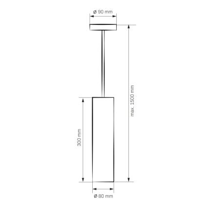 Hanglamp LATI 1xGU10/8W/230V zwart