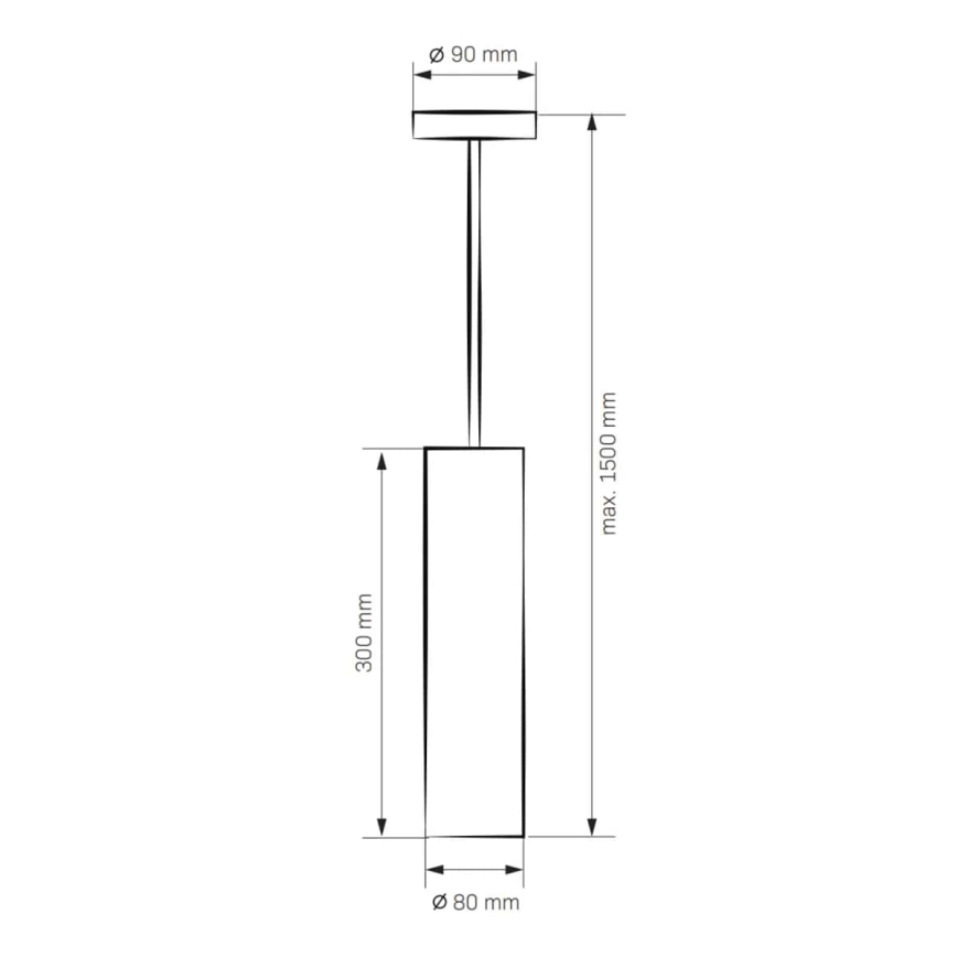 Hanglamp LATI 1xGU10/8W/230V zwart