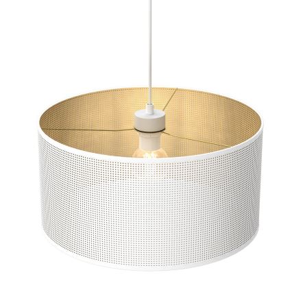 Hanglamp aan kabel LOFT SHADE 1xE27/60W/230V Ø 40 cm wit/goud