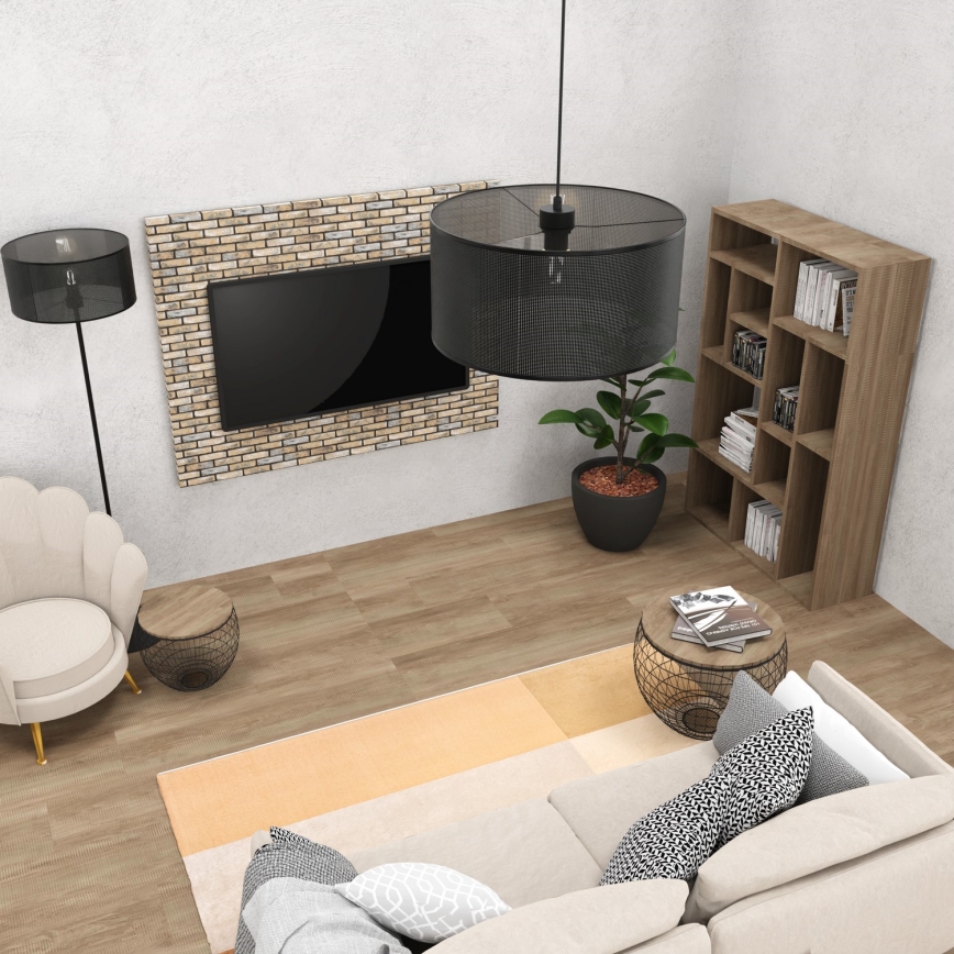 Hanglamp aan kabel LOFT SHADE 1xE27/60W/230V Ø 40 cm zwart