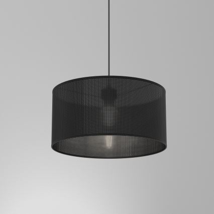 Hanglamp aan kabel LOFT SHADE 1xE27/60W/230V Ø 40 cm zwart