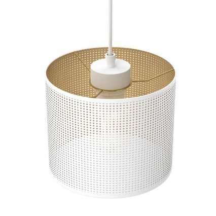 Hanglamp aan kabel LOFT SHADE 5xE27/60W/230V wit/goud