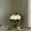 Hanglamp LOOMIS met kabel 5xE27/15W/230V 130 cm beige/eiken