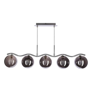 Hanglamp LUMOS 5xG9/20W/230V rokerig zwart