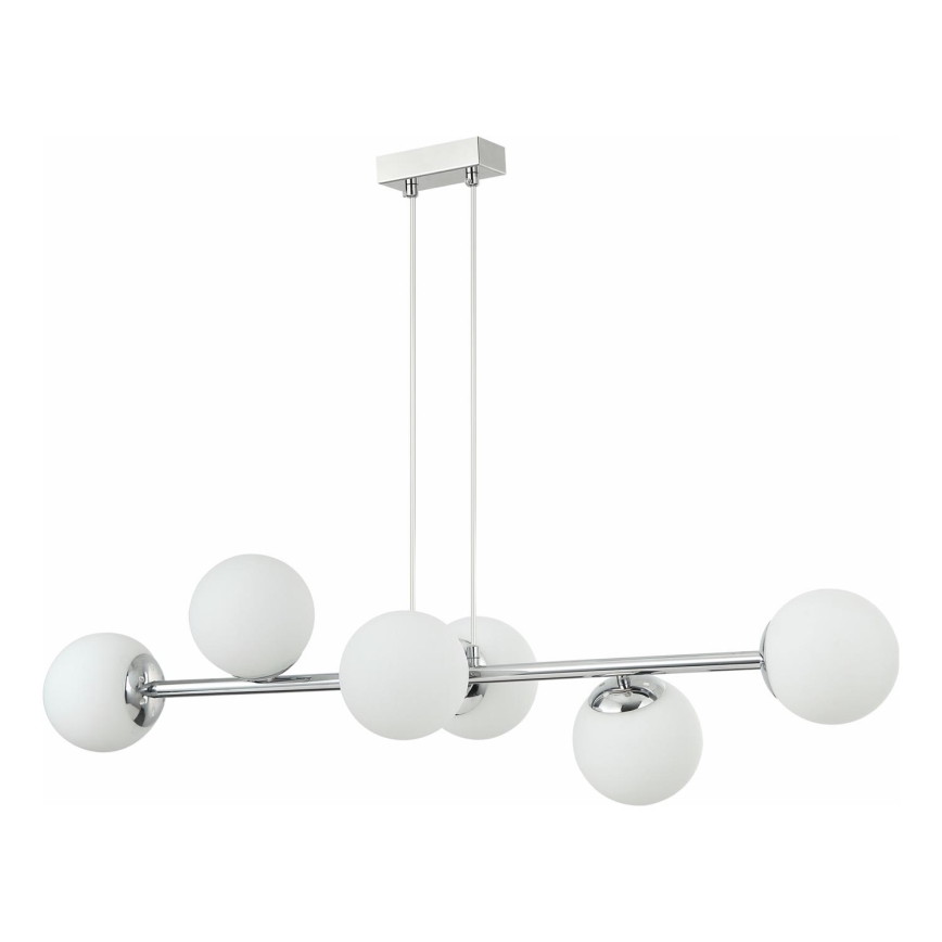 Hanglamp MADDIE 5xE14/5W/230V glanzend chroom