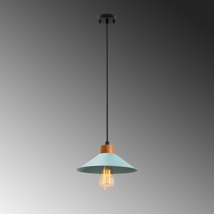 Hanglamp MANAVGAT 1xE27/40W/230V blauw/bruin