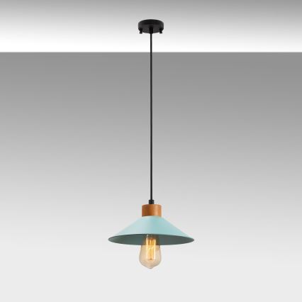 Hanglamp MANAVGAT 1xE27/40W/230V blauw/bruin