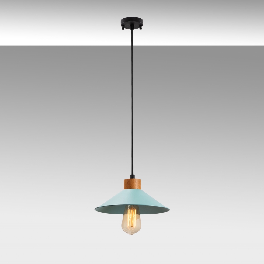 Hanglamp MANAVGAT 1xE27/40W/230V blauw/bruin