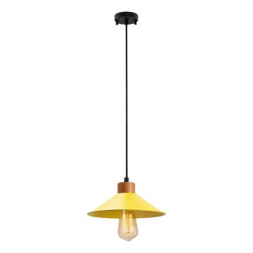 Hanglamp MANAVGAT 1xE27/40W/230V geel/bruin