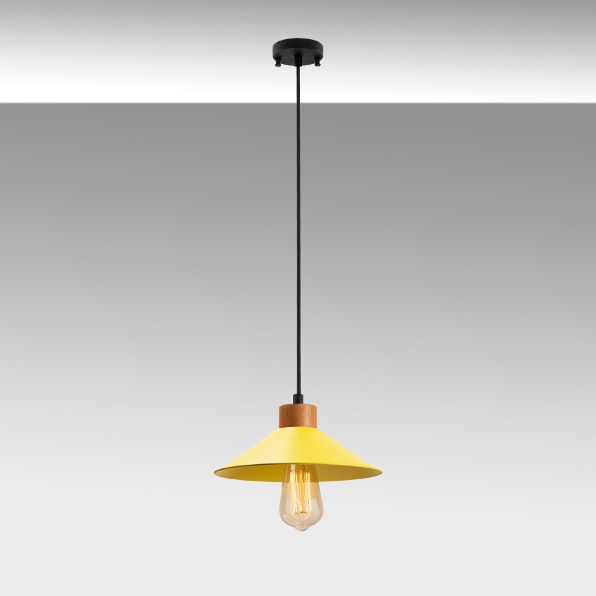 Hanglamp MANAVGAT 1xE27/40W/230V geel/bruin