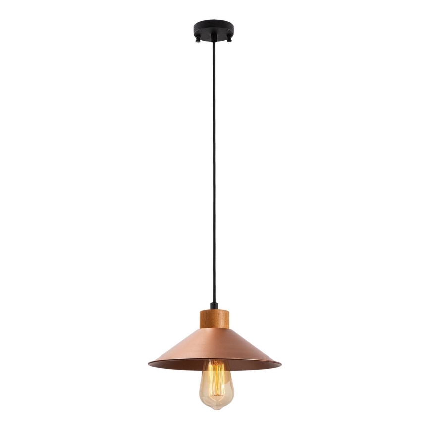Hanglamp MANAVGAT 1xE27/40W/230V koper/bruin