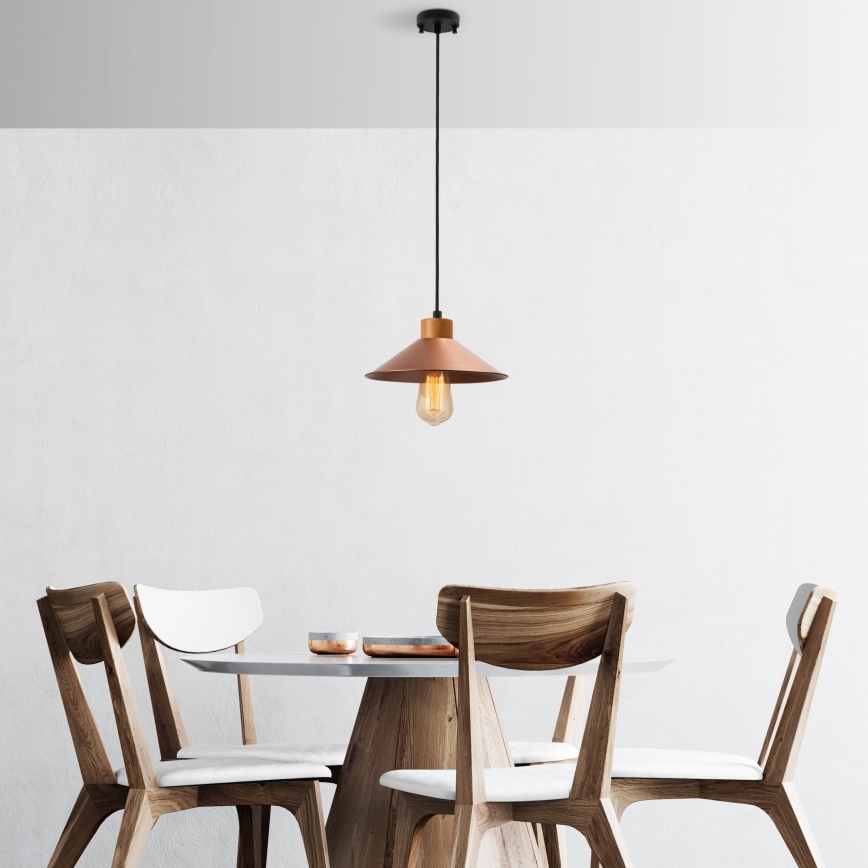 Hanglamp MANAVGAT 1xE27/40W/230V koper/bruin