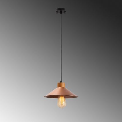 Hanglamp MANAVGAT 1xE27/40W/230V koper/bruin