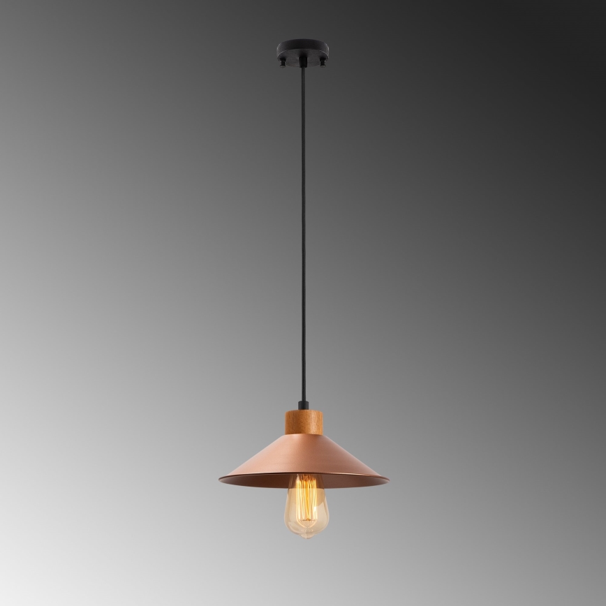 Hanglamp MANAVGAT 1xE27/40W/230V koper/bruin