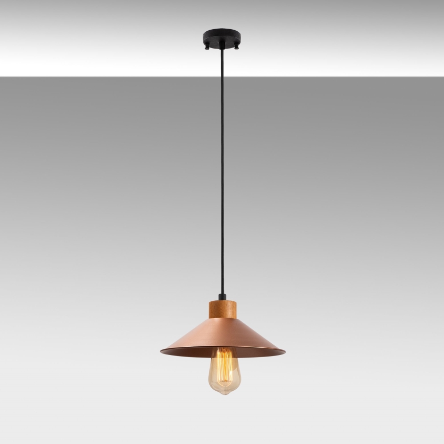 Hanglamp MANAVGAT 1xE27/40W/230V koper/bruin