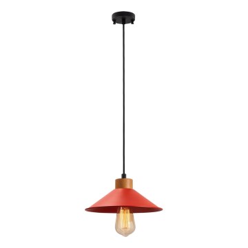 Hanglamp MANAVGAT 1xE27/40W/230V rood/bruin