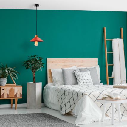 Hanglamp MANAVGAT 1xE27/40W/230V rood/bruin